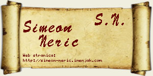 Simeon Nerić vizit kartica